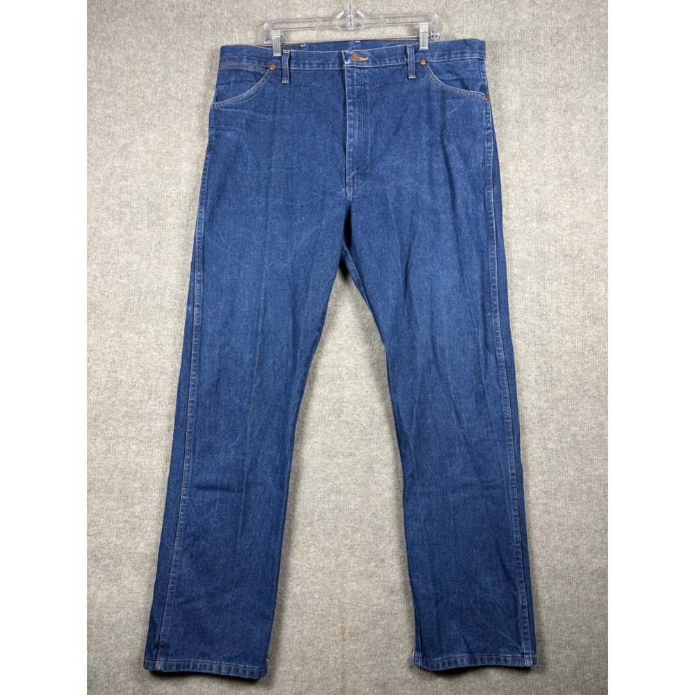 Wrangler‎ 13MWZ Cowboy Cut Jeans Rigid Indigo Blue 42x34 Medium Wash